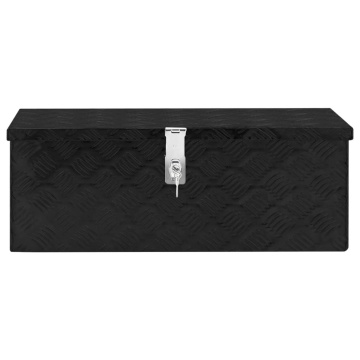 Cutie de depozitare, negru, 70x31x27 cm, aluminiu - Img 2