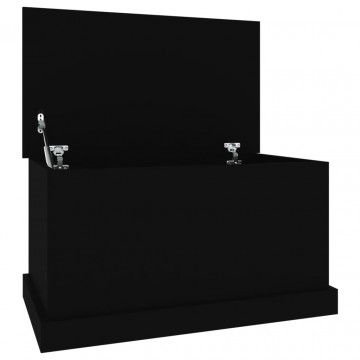 Cutie de depozitare, negru, 70x40x38 cm, lemn prelucrat - Img 2