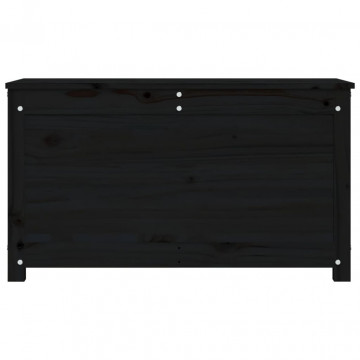 Cutie de depozitare, negru, 80x40x45,5 cm, lemn masiv de pin - Img 6