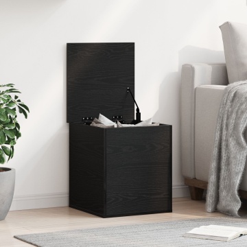 Cutie de depozitare Negru Stejar 40x42x46 cm din lemn stratificat - Img 1