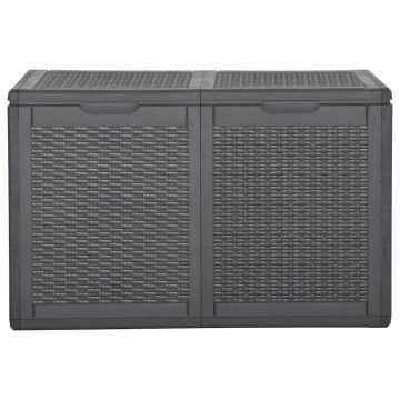 Cutie de depozitare pentru grădină, negru, 180L, PP ratan - Img 3