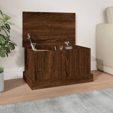 Cutie de depozitare, stejar maro, 50x30x28 cm, lemn prelucrat - Img 1