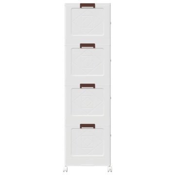 Cutie de depozitare stivuită cu roți 4 niveluri 75L 65x40x145cm - Img 5