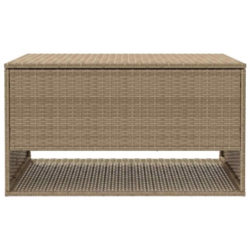 Cutie de perne de exterior Bej 100x55x55,5 cm Poly Rattan - Img 4