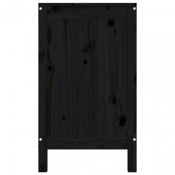 Cutie de rufe, negru, 88,5x44x76 cm, lemn masiv de pin - Img 6