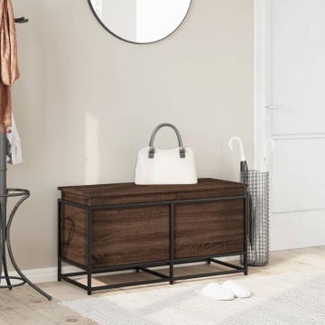 Cutie depozitare stejar maro 100x40x51,5 cm lemn prelucrat - Img 3