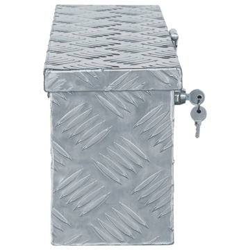 Cutie din aluminiu, 48,5 x 14 x 20 cm, argintiu - Img 2