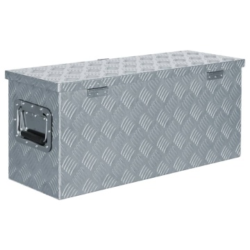 Cutie din aluminiu, 76,5 x 26,5 x 33 cm, argintiu - Img 3