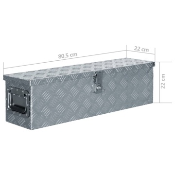 Cutie din aluminiu, 80,5 x 22 x 22 cm, argintiu - Img 6