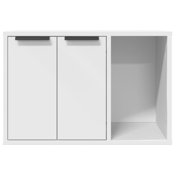 Cutie litieră pisici alb 60x40x40 cm lemn prelucrat - Img 8