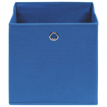 Cutii depozitare, 4 buc., albastru, 32x32x32 cm, textil - Img 2