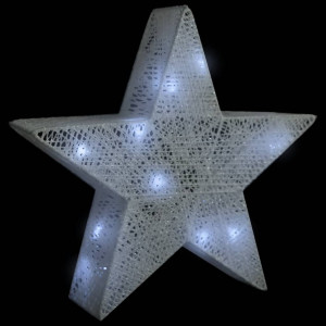 Decor Crăciun stele 3 buc. plasă albă & LED exterior/interior - Img 4