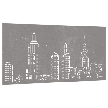 Decor perete de grădină 105x55 cm design orizont oțel Corten - Img 3