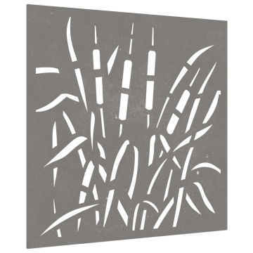 Decor perete de grădină 55x55 cm, design iarba , oțel Corten - Img 3