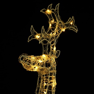 Decorațiune de Crăciun ren, 90 leduri, 60x16x100 cm, acril - Img 4
