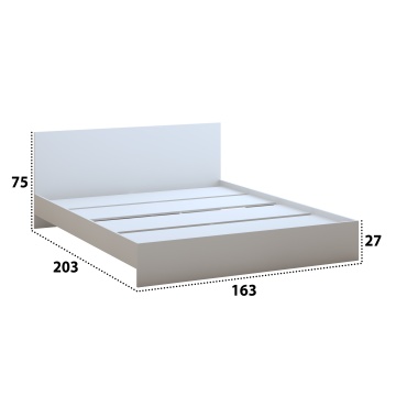 Dormitor Eco alb, dulap 3 usi, pat 160x200 cm, 2 noptiere, comoda - Img 3