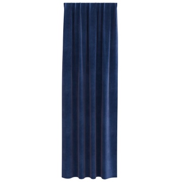 Draperii blackout cu bandă superioară 2 bucăți Bleumarin din catifea - Img 3
