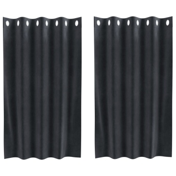 Draperii blackout cu œillets 2 buc dark grey velvet - Img 2