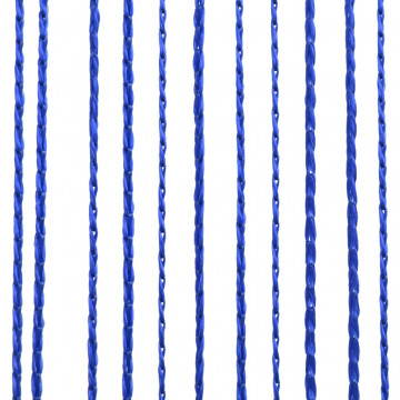 Draperii cu franjuri, 2 buc., 100 x 250 cm, albastru - Img 2