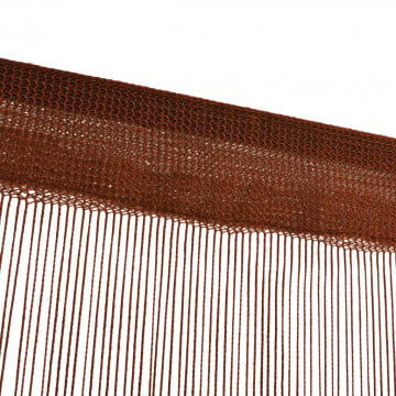 Draperii cu franjuri, 2 buc., 100 x 250 cm, maro - Img 3