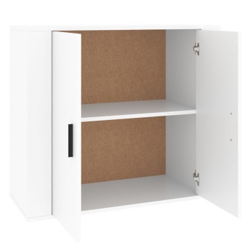 Dulap, alb, 80x33x70 cm, lemn prelucrat - Img 4
