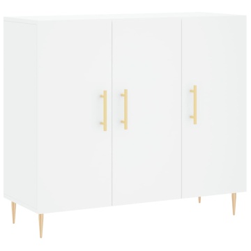 Dulap, alb, 90x34x80 cm, lemn compozit - Img 2