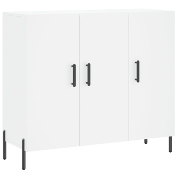 Dulap, alb, 90x34x80 cm, lemn compozit - Img 2