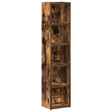 Dulap CD-uri 2 buc. stejar fumuriu 21x16x93,5 cm lemn prelucrat - Img 4