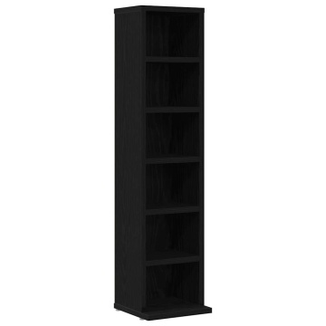 Dulap CD-uri Stejar negru 21x20x88 cm Lemn prelucrat - Img 2