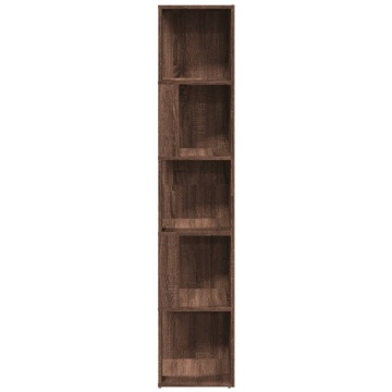 Dulap colțar, stejar maro, 33x33x164,5 cm, lemn prelucrat - Img 3