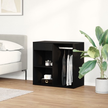 Dulap cosmetic negru din stejar 80x40x75 cm fabricat din lemn prelucrat - Img 1