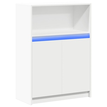 Dulap cu LED, alb, 72x34x100 cm, lemn prelucrat - Img 3