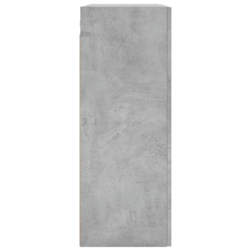 Dulap cu montaj pe perete, 2 buc, gri beton, 69,5x34x90 cm - Img 6