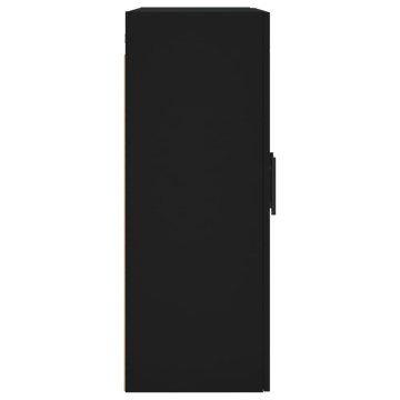 Dulap cu montaj pe perete, negru, 69,5x34x90 cm - Img 7