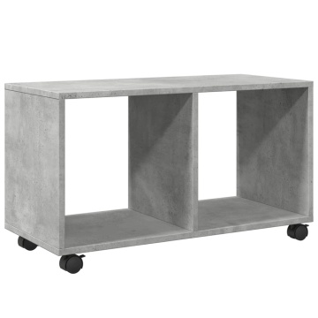 Dulap cu roți, gri beton, 72x33x42,5 cm, lemn prelucrat - Img 2