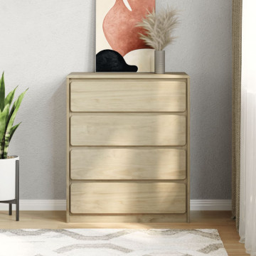Dulap cu sertar SAUDA stejar, 76,5x39x91 cm, lemn masiv de pin - Img 3