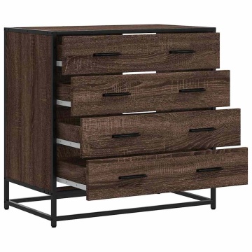 Dulap cu sertar, stejar maro, 70x41x70 cm, lemn prelucrat - Img 8