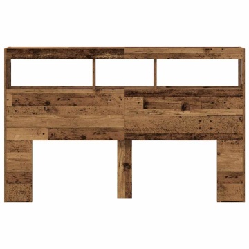 Dulap cu tăblie cu LED Lemn vechi 160x17x102 cm - Img 6