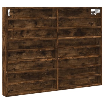 Dulap cu vitrină, stejar fumuriu, 100x8,5x75 cm, lemn prelucrat - Img 2