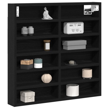 Dulap cu vitrină, stejar negru 60x8,5x58 cm lemn prelucrat - Img 3
