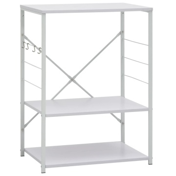 Dulap cuptor microunde, alb, 60 x 39,6 x 79,5 cm, PAL - Img 2