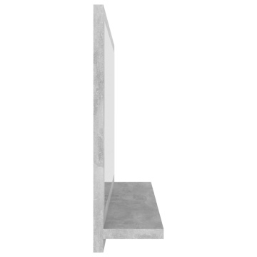 Dulap de baie cu oglindă, gri beton, 60 x 10,5 x 37 cm, PAL - Img 7