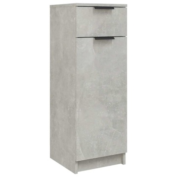 Dulap de baie, gri beton, 32x34x90 cm, lemn compozit - Img 2