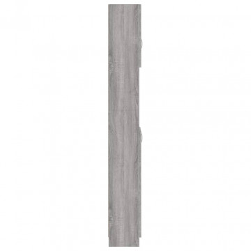 Dulap de baie, gri sonoma, 32x25,5x190 cm, lemn prelucrat - Img 6
