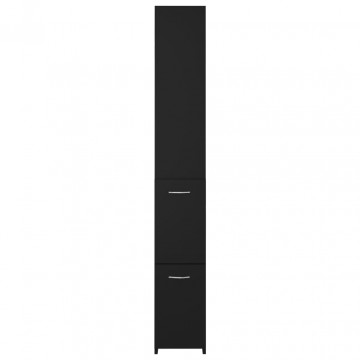 Dulap de baie, negru, 25x26,5x170 cm, lemn prelucrat - Img 4
