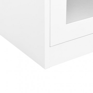 Dulap de birou, alb, 90x40x90 cm, oțel - Img 6