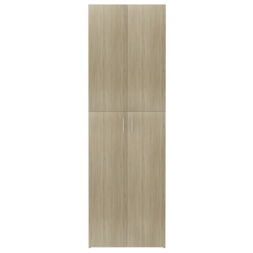 Dulap de birou, stejar sonoma, 60x32x190 cm, lemn prelucrat - Img 7