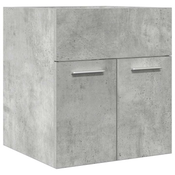 Dulap de chiuvetă baie, gri beton 41x38,5x46 cm lemn prelucrat - Img 2