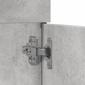 Dulap de chiuvetă baie gri beton, 90x38,5x46 cm, lemn prelucrat - Img 7