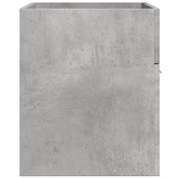 Dulap de chiuvetă baie gri beton, 90x38,5x46 cm, lemn prelucrat - Img 8